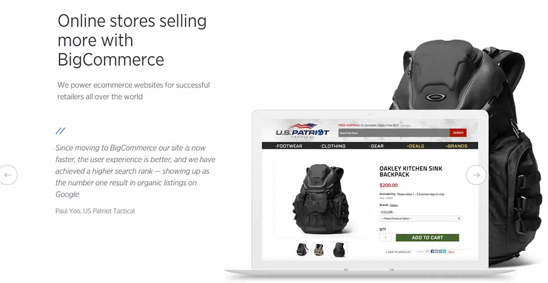 E-Commerce-Software Warenkorbplattform BigCommerce