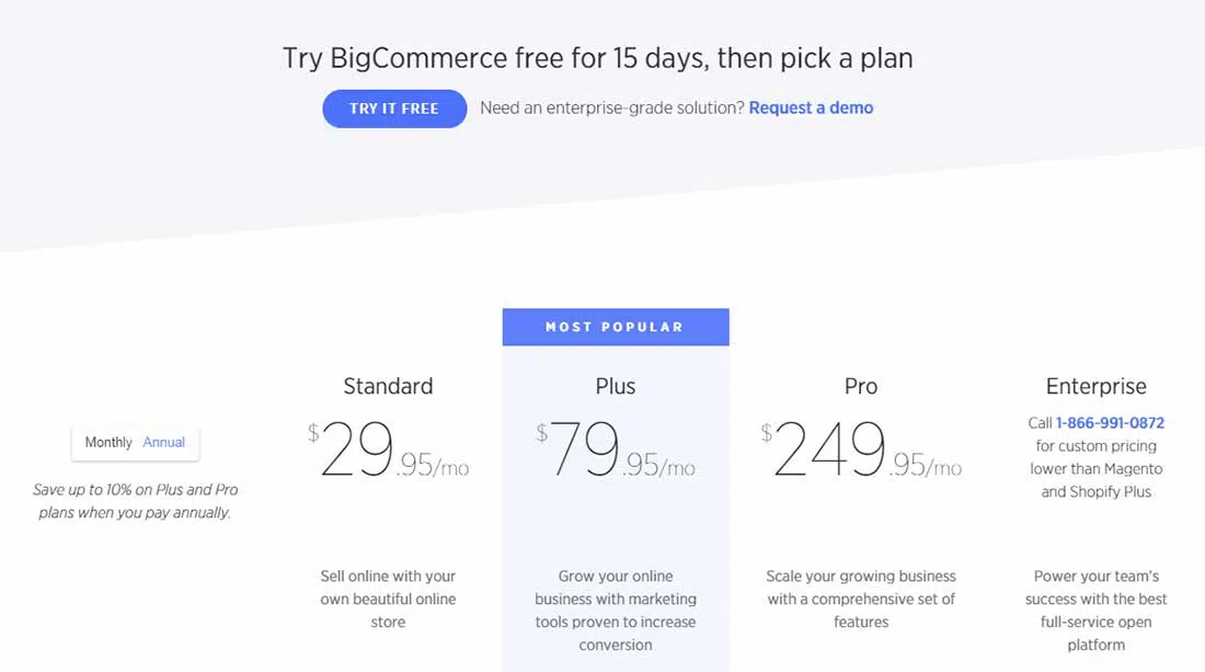 BigCommerce 定价