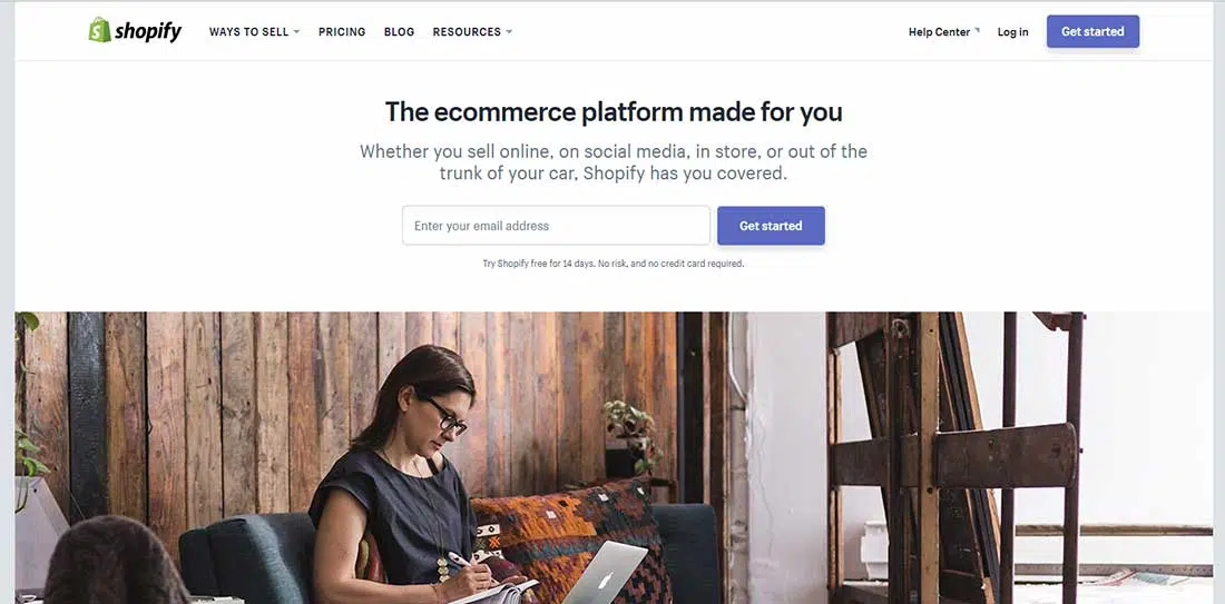 Oprogramowanie e-commerce Shopping Cart Platform shopify