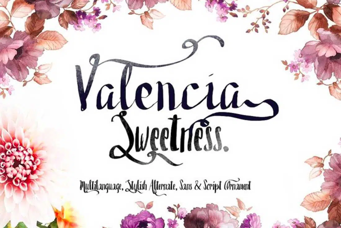 21 Font Valencia gratuit elegant