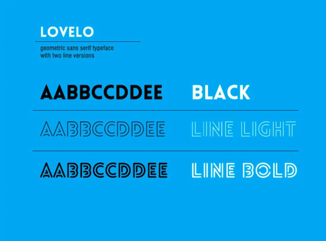 22 Font Lovelo Gratuit Elegant