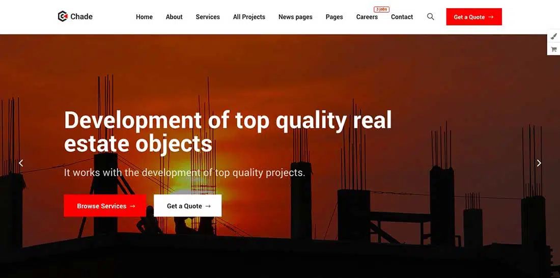 1 Construction Chade — WordPress для строительства