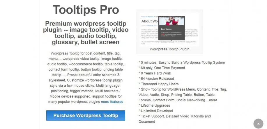 Плагин Tooltips Pro для WordPress