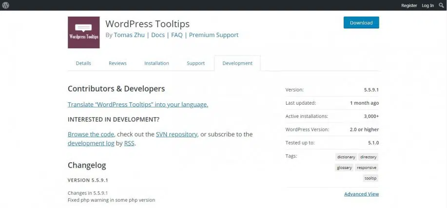 Plugin WordPress Tooltip: