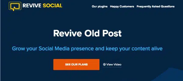 Complementos de WordPress de integración de redes sociales - Revive-Old-Post