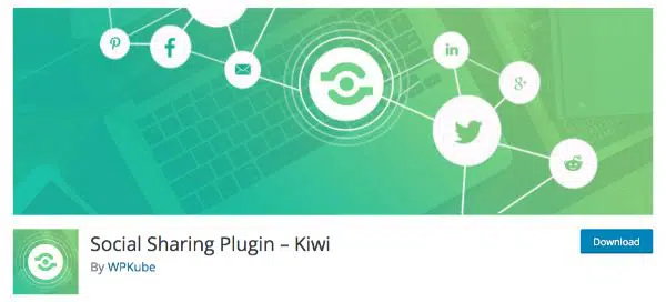 Pluginuri WordPress de integrare în rețelele sociale - Kiwi-Social-Share