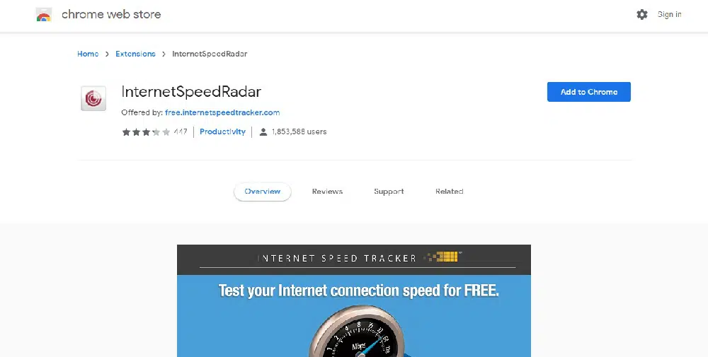 10 Estensioni di Google Chrome indispensabili per i progettisti grafici: Internet Speed ​​Radar