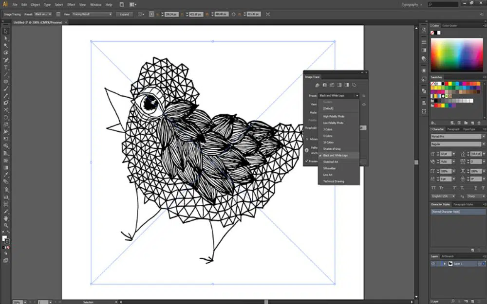 Bereksperimenlah dengan preset Adobe Ilustrasi