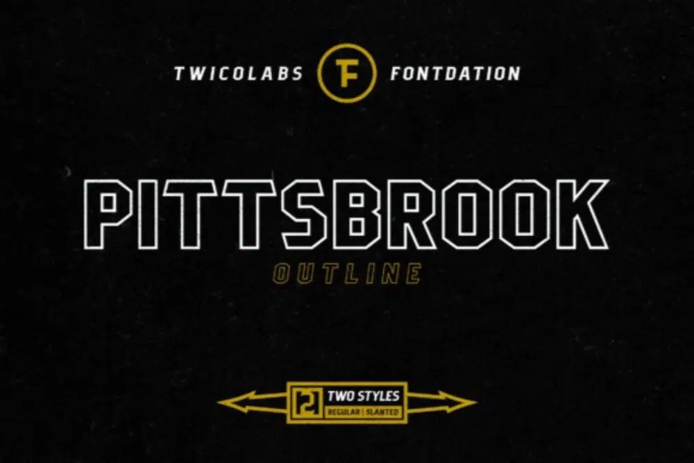 20 Font Garis Besar Terbaik untuk Memberikan Keunggulan Desain Anda- Pittsbrook