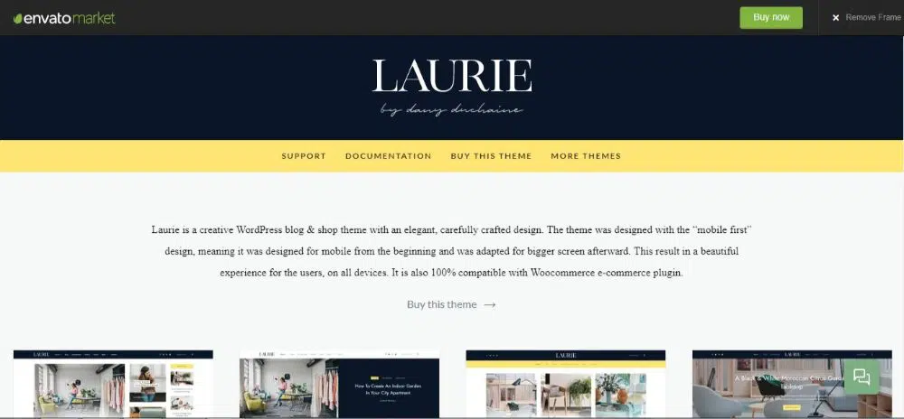 20 Tema & Template WordPress Feminin- Laurie