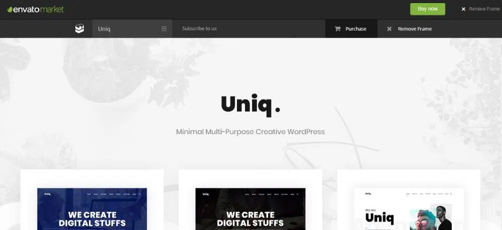 18 cele mai bune teme WordPress minimaliste - Uniq