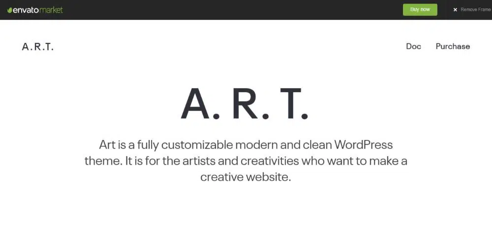 18 En İyi Minimalist WordPress Teması - SANAT