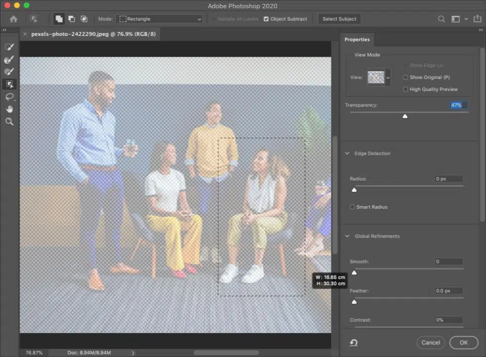 Adobe Photoshop CC 2020: Özellikler ve Kullanımlar - Seçmeli Seçim Aracı İyileştirmeleri ve Değişiklikleri