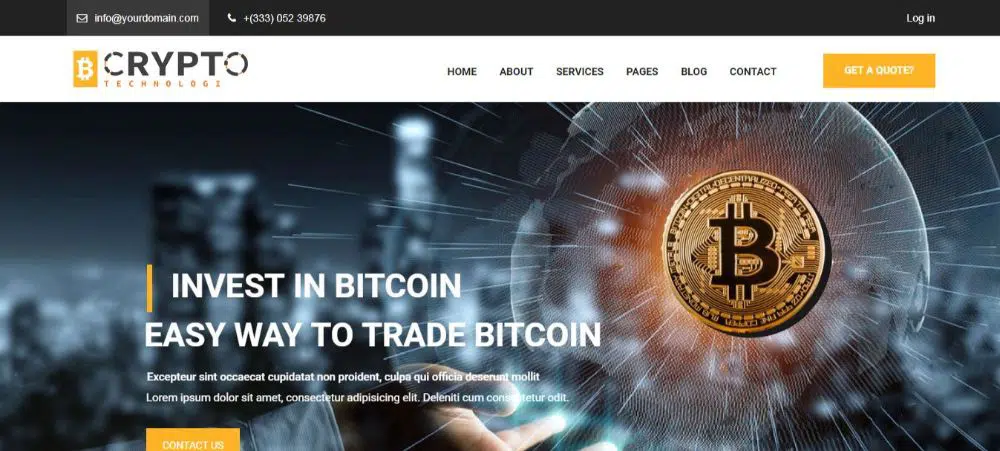 Crypto - Tema Mata Uang Bitcoin Drupal 8.7