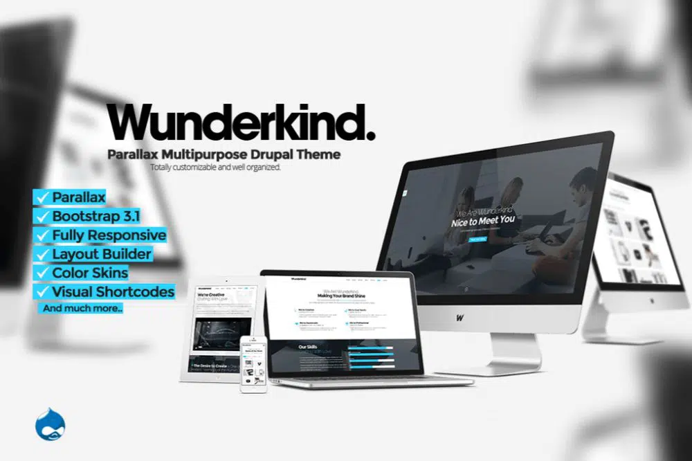 Wunderkind - Thème OnePage Parallax Drupal 7 :