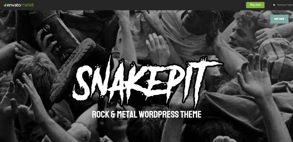 Snakepit – motyw muzyczny WordPress zorientowany na rock i metal