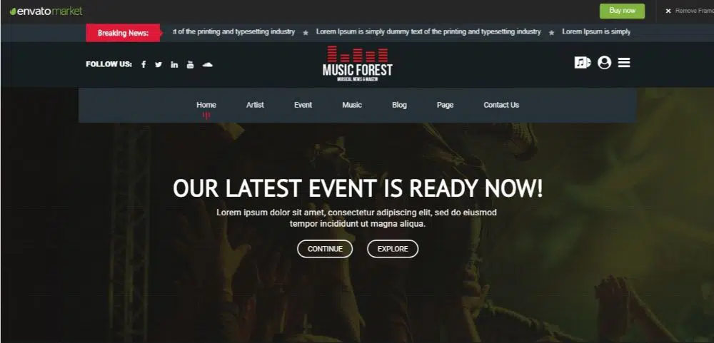 MusicForest 音樂網站模板和在線商店