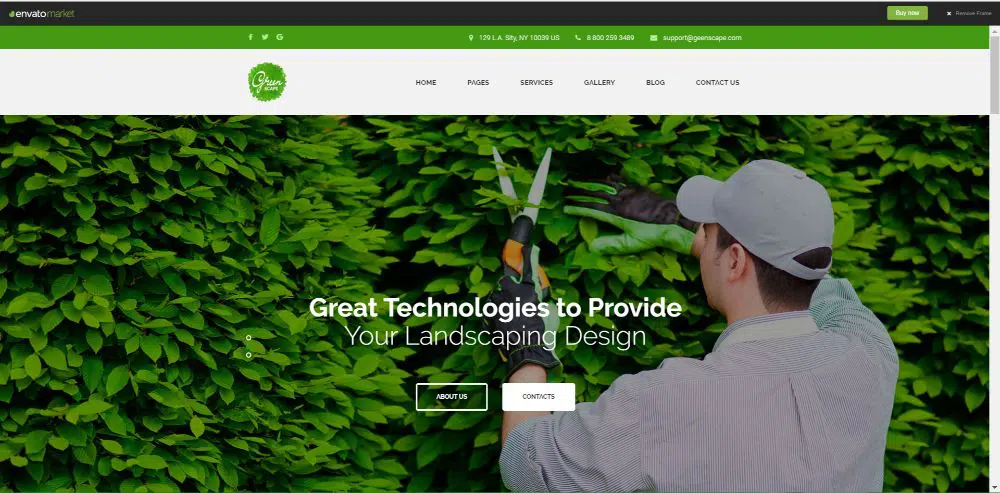 Greenscape - Rasenmähen & Garten WordPress Theme