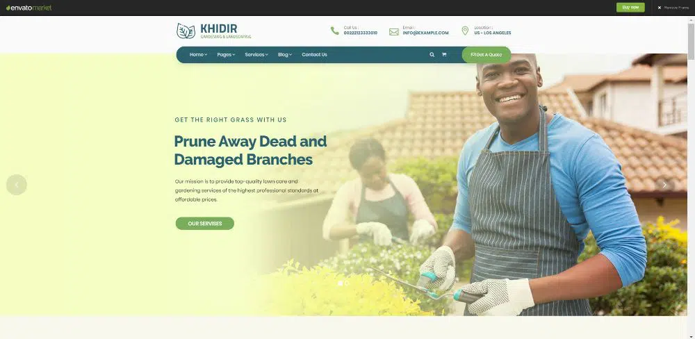 Khidir - การทำสวนและการจัดสวน WordPress Theme