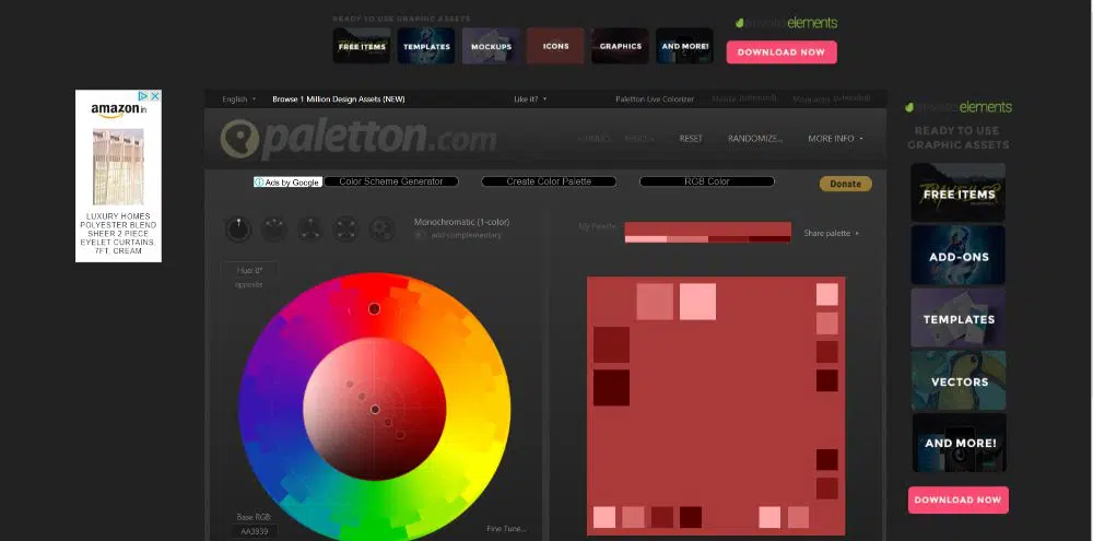 Paletton - ตัวสร้างโครงร่างสีที่จะใช้ในปี 2020