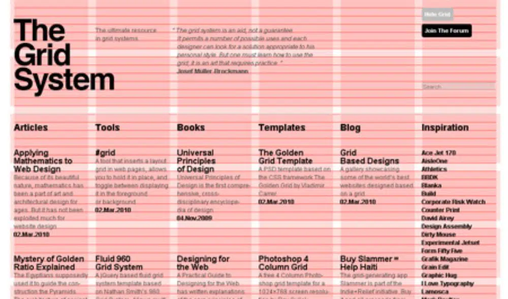 Blok demi blok tata letak situs web-Grid