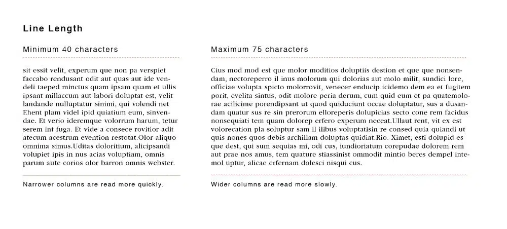 Tendência de design - evite textos longos