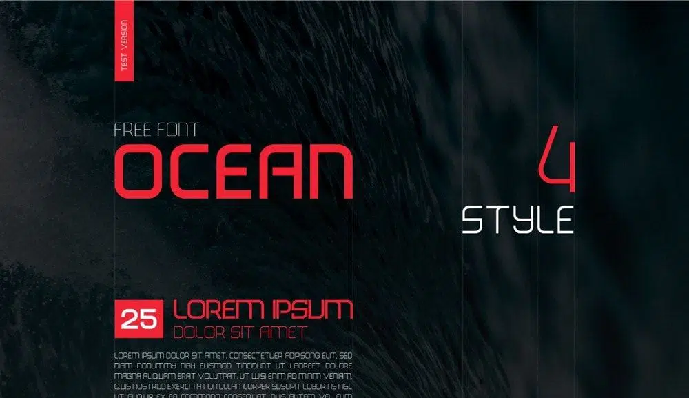 font gratuit - ocean