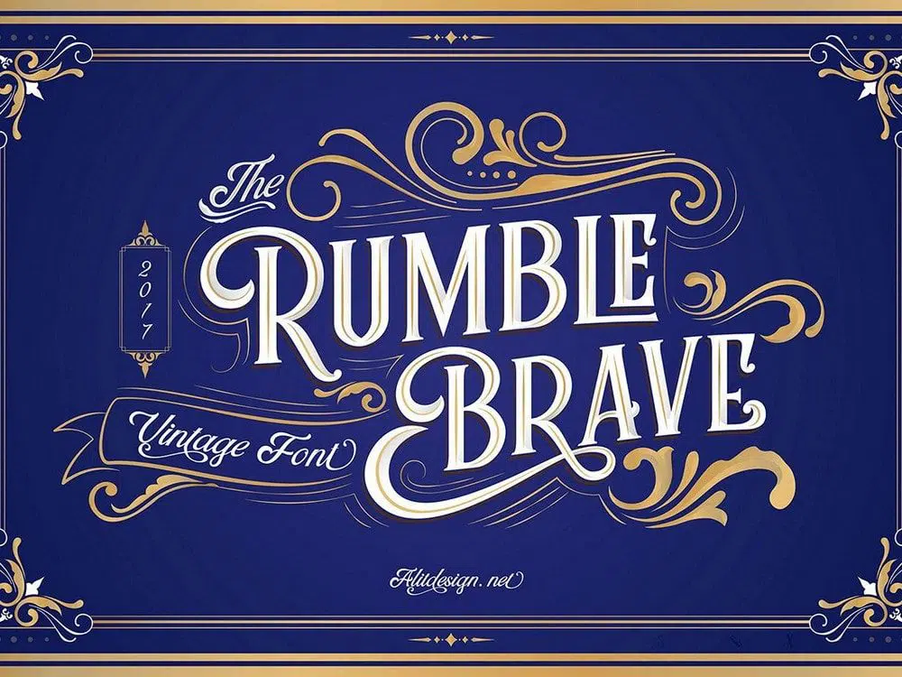 แบบอักษรฟรี - Rumble Brave