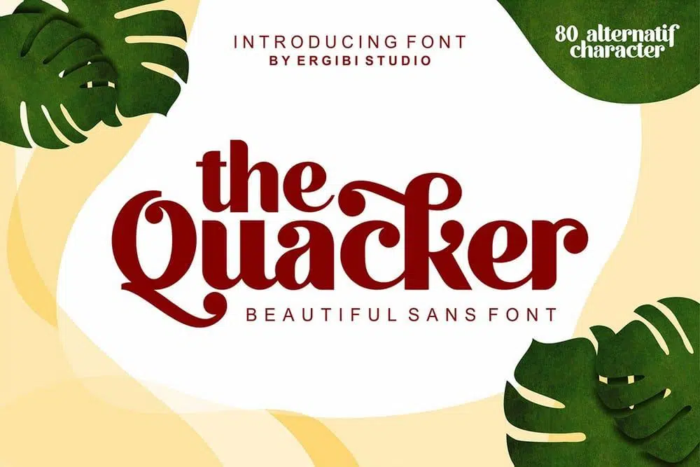 แบบอักษรฟรี - quacker