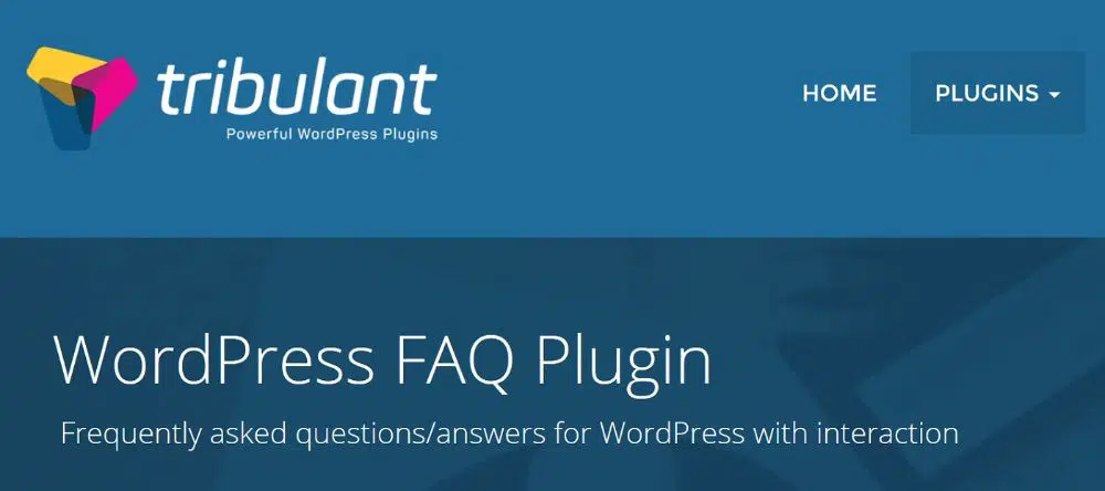 ปลั๊กอินคำถามที่พบบ่อยของ WordPress - Tribulent