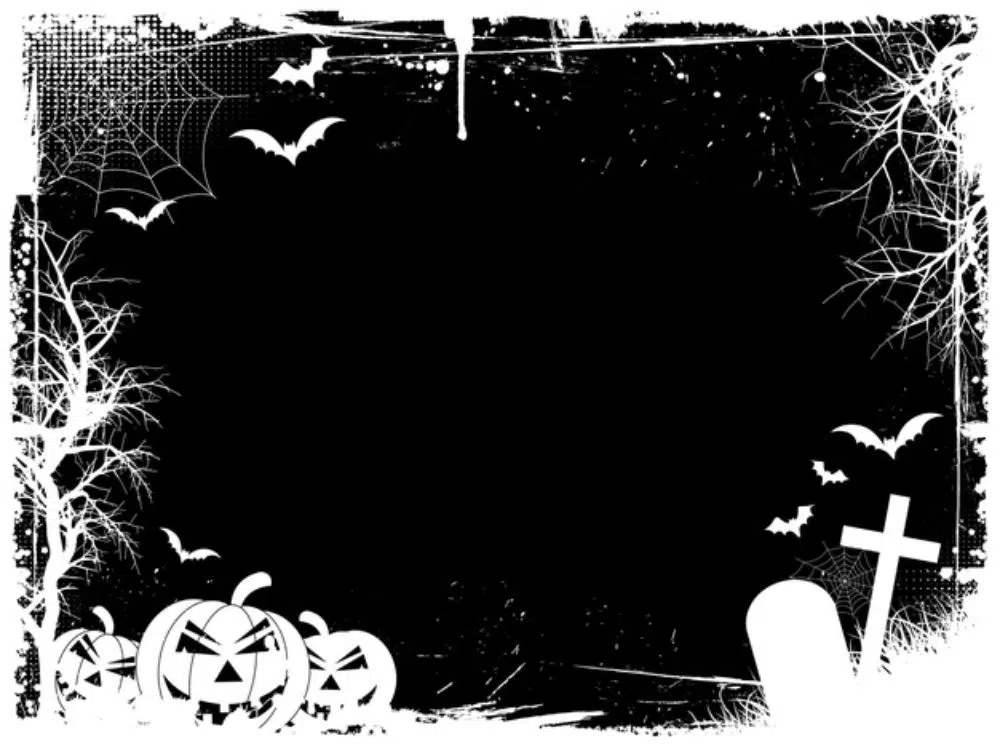 Frontera de halloween grunge vector gratuito