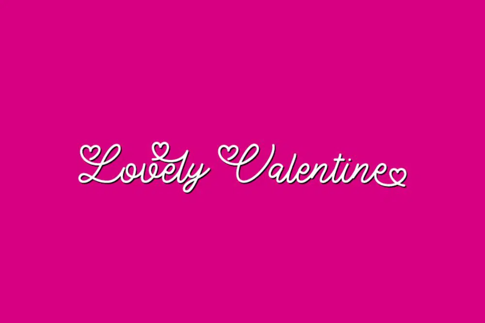 Schöne Valentine-Schriftart