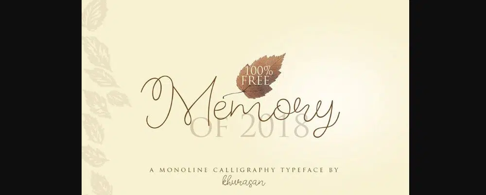 Memori font 2018