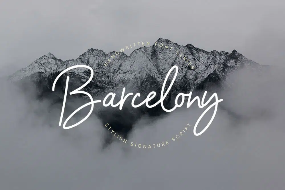 Barcelona-Signature-Font