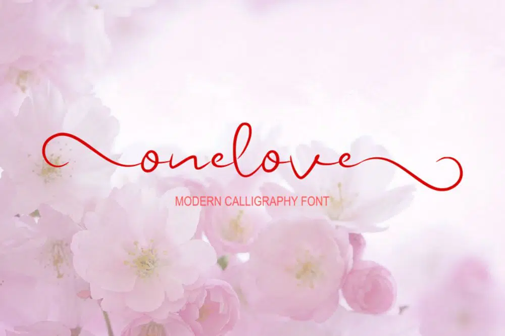 Onelove书法脚本