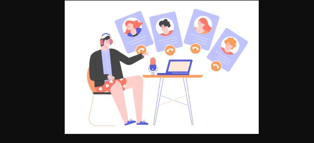 Illustrazione di videoconferenza