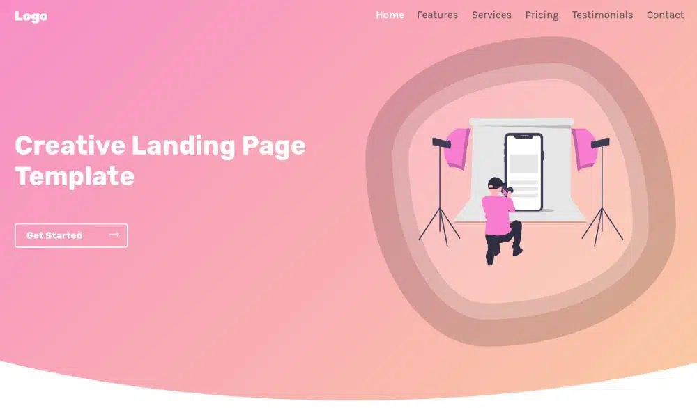 หน้า Landing Page ของผลิตภัณฑ์ที่เหมาะกับอุปกรณ์เคลื่อนที่ - Creative