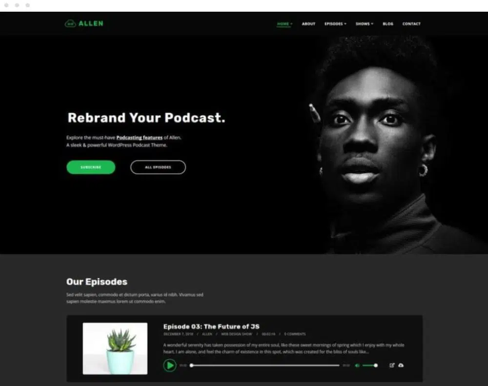 WordPress-Themes für Podcasts: Tusant