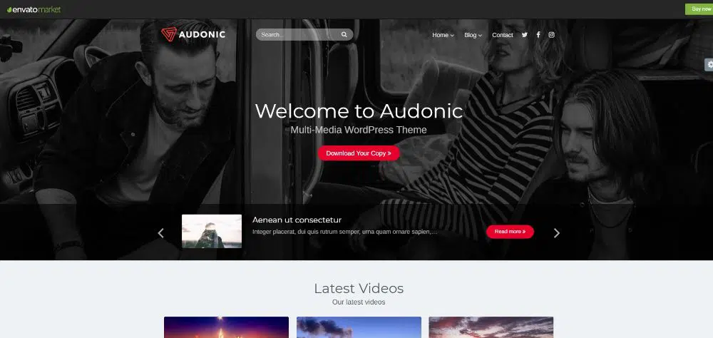 播客的 WordPress 主題：Audonic