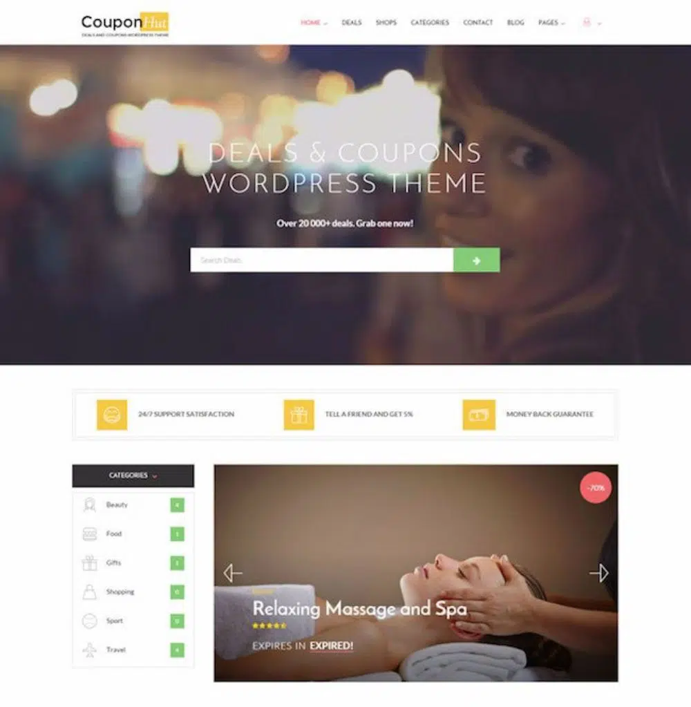 Темы WordPress для партнерского маркетинга: Coupon Hut