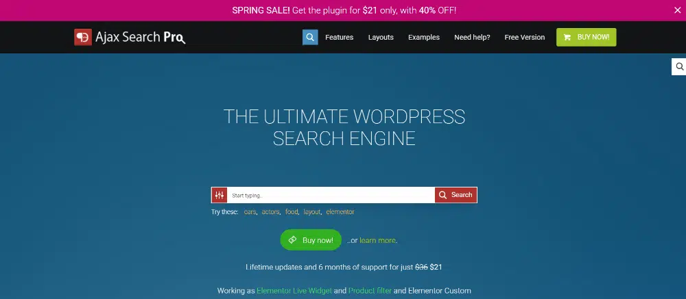 I migliori plugin per motori di ricerca per WordPress: Ajax Search Pro