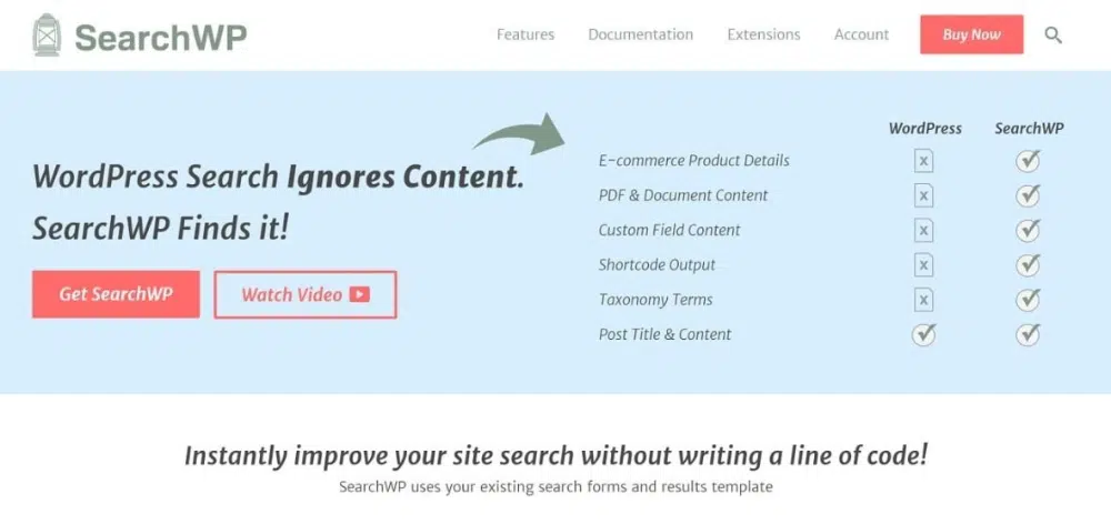 Melhores plugins de mecanismos de pesquisa para WordPress: SearchWP