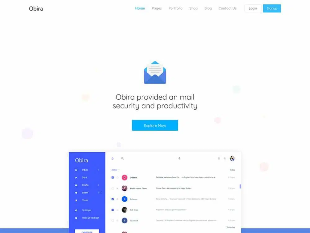 ثيمات WordPress لشركات SAAS: Obira