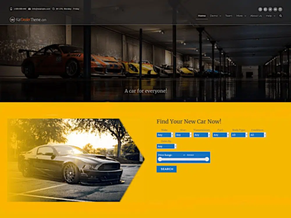 Temas WordPress incríveis para revendedores de carros: KarDealer