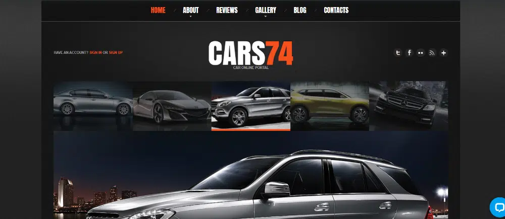 Temas WordPress incríveis para revendedores de carros: Car74