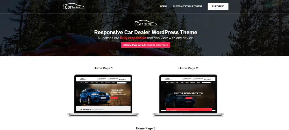 Teme WordPress uimitoare pentru dealerii de mașini: Car For You