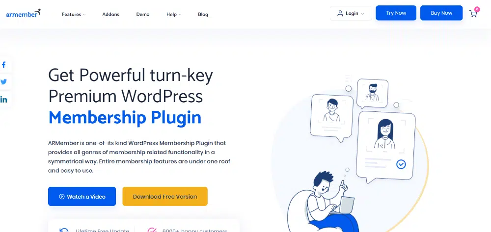 Plugin WordPress per siti Web SaaS: membro AR