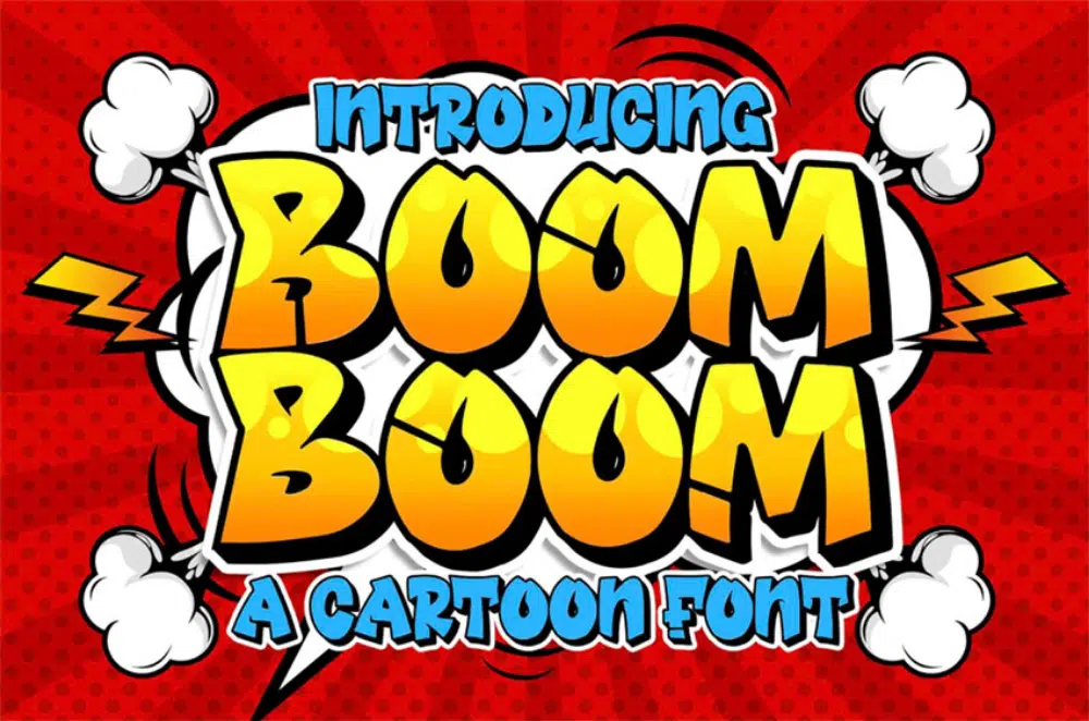 Лучшие шрифты комиксов для дизайнеров: Boom Boom