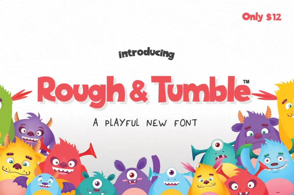 Melhores fontes de quadrinhos para designers: Rough & Tumble