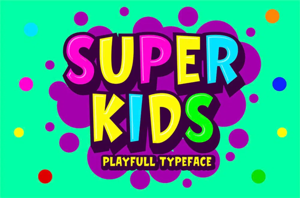 Melhores fontes de quadrinhos para designers: Super Kids